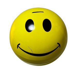 VINTAGE Smiley Face Round Bank